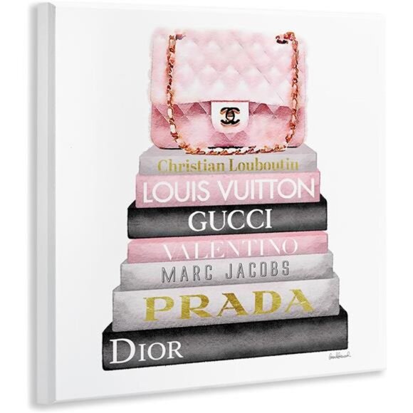 The Stupell Home Decor Collection Watercolor High Fashion Bookstack - Picture 3 of 7